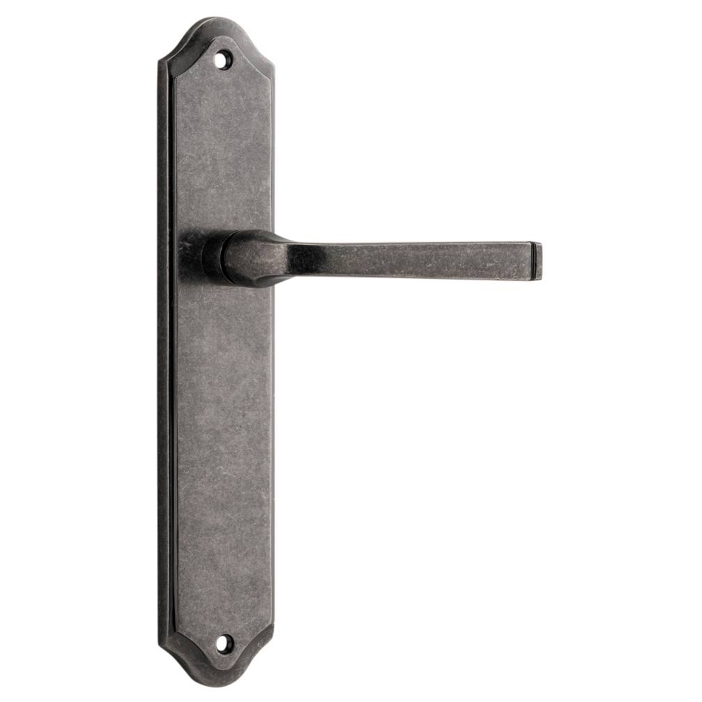 Annecy Lever Shouldered Backplate Distressed Nickel