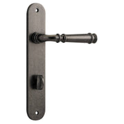 Verona Lever Oval Backplate Distressed Nickel