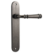 Verona Lever Oval Backplate Distressed Nickel