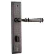 Verona Lever Stepped Backplate Distressed Nickel