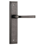 Annecy Lever Stepped Backplate Distressed Nickel
