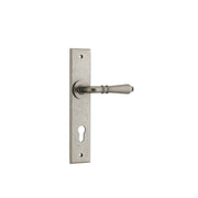 Sarlat Lever Distressed Nickel Chamfered Backplate