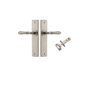 Sarlat Lever Chamfered Backplate Passage Kit Distressed Nickel