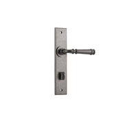 Verona Lever Distressed Nickel Chamfered Backplate