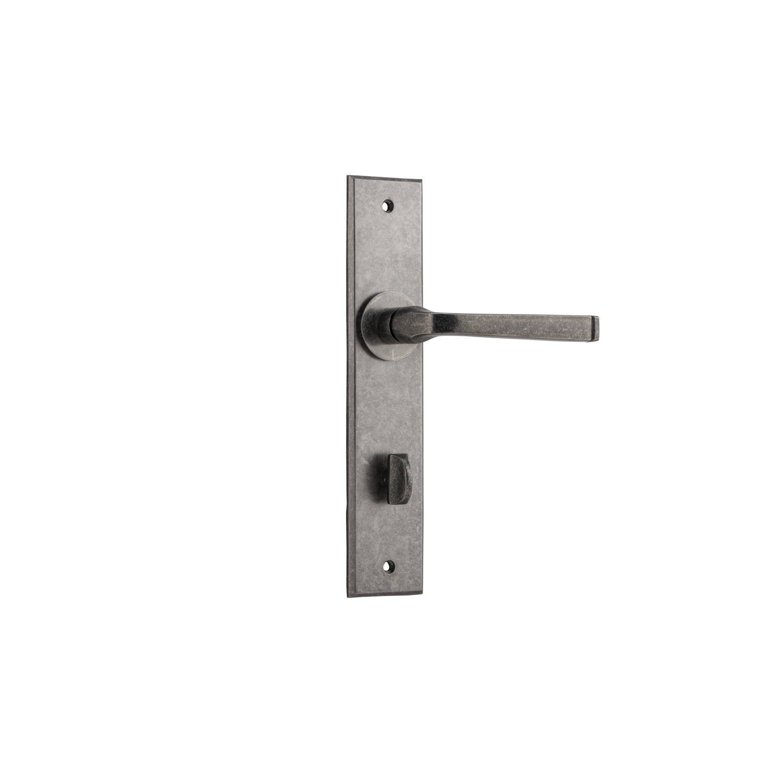 Annecy Lever Chamfered Backplate Distressed Nickel