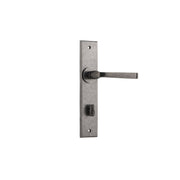 Annecy Lever Chamfered Backplate Distressed Nickel