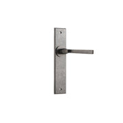 Annecy Lever Chamfered Backplate Distressed Nickel