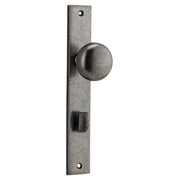Cambridge Knob Rectangular Backplate Distressed Nickel