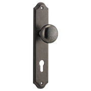 Cambridge Knob Shouldered Backplate Distressed Nickel