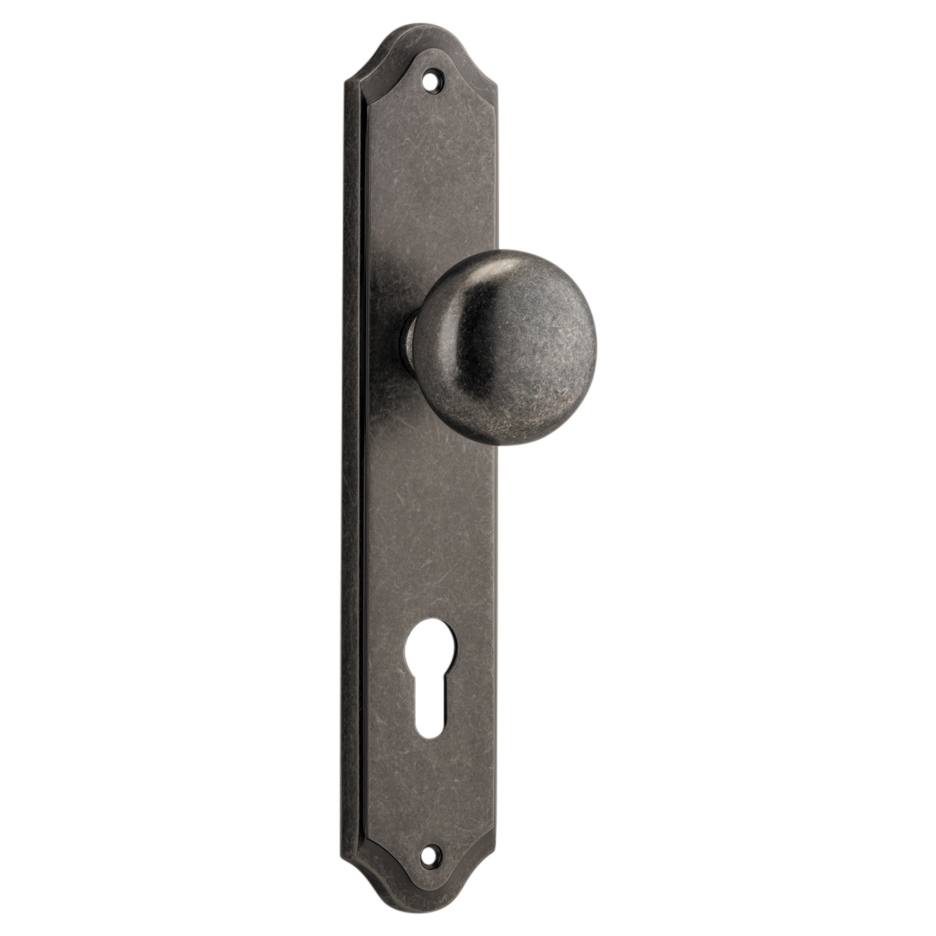 Cambridge Knob Shouldered Backplate Distressed Nickel