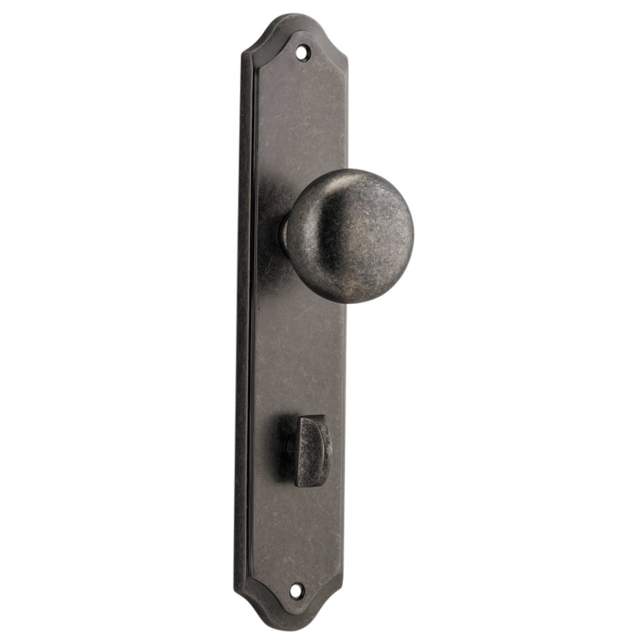 Cambridge Knob Shouldered Backplate Distressed Nickel