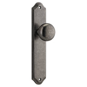 Cambridge Knob Shouldered Backplate Distressed Nickel