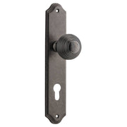 Guildford Knob Shouldered Backplate Distressed Nickel