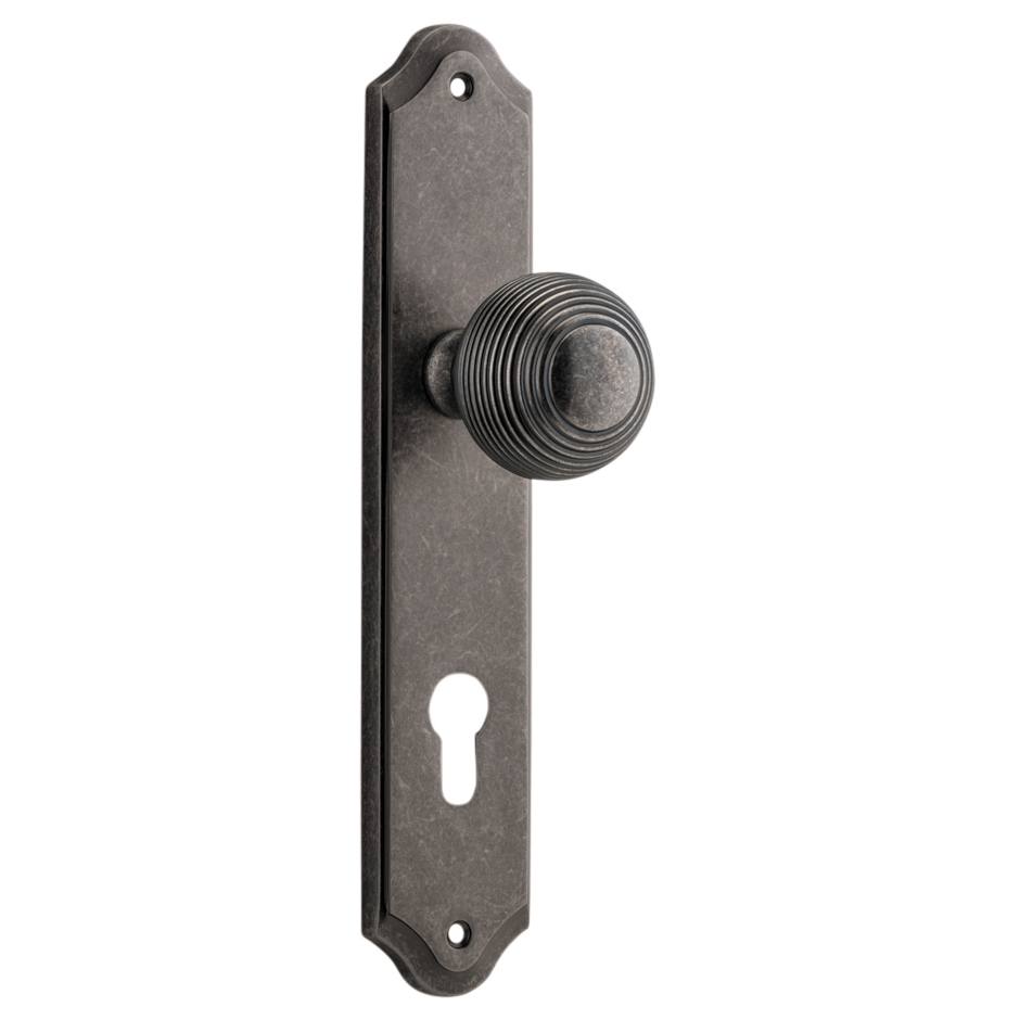 Guildford Knob Shouldered Backplate Distressed Nickel