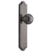 Guildford Knob Shouldered Backplate Distressed Nickel