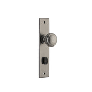 Paddington Knob Distressed Nickel Chamfered Backplate