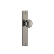 Paddington Knob Distressed Nickel Chamfered Backplate