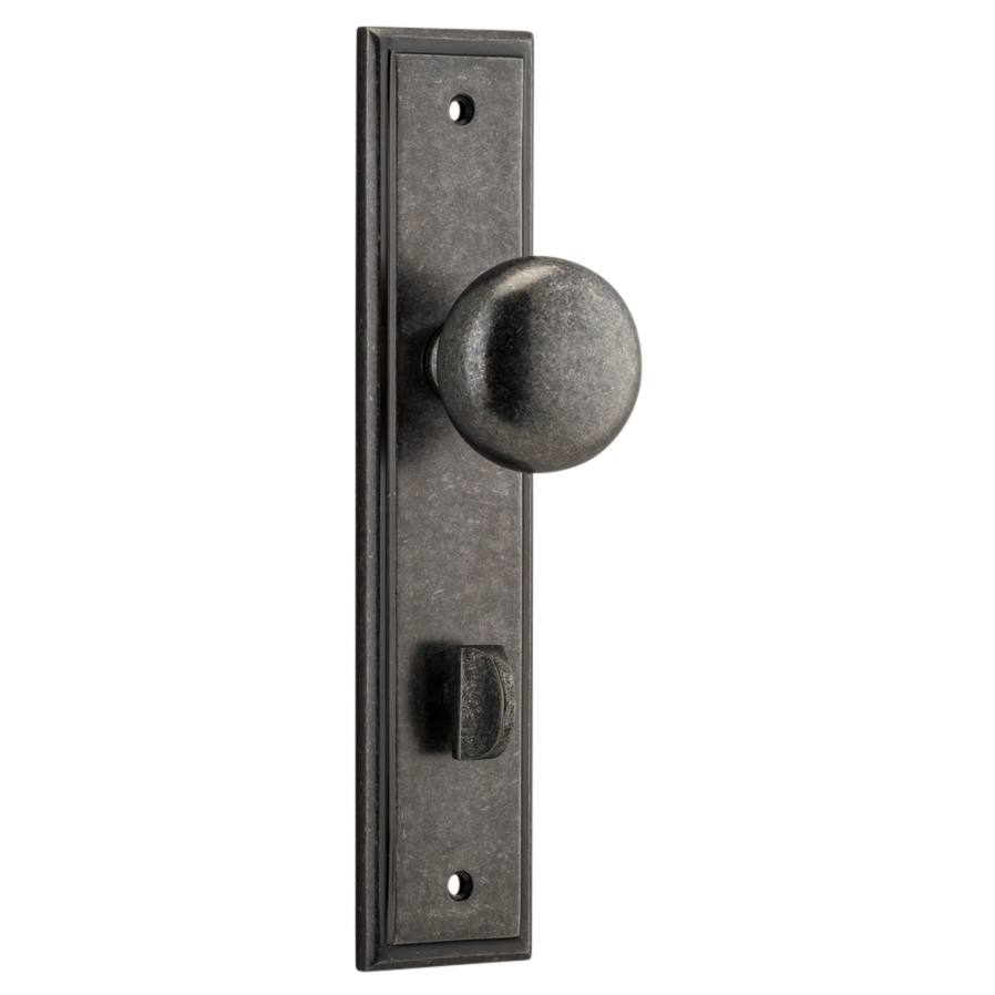 Cambridge Knob Stepped Backplate Distressed Nickel