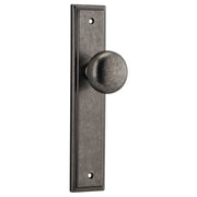 Cambridge Knob Stepped Backplate Distressed Nickel
