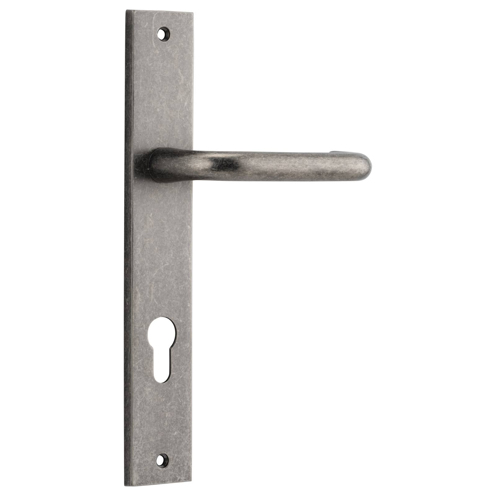 Oslo Lever Rectangular Backplate Distressed Nickel