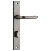 Oslo Lever Rectangular Backplate Distressed Nickel