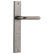 Oslo Lever Rectangular Backplate Distressed Nickel