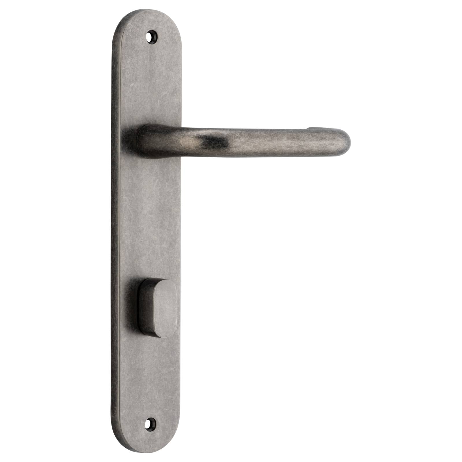 Oslo Lever Oval Backplate Distressed Nickel