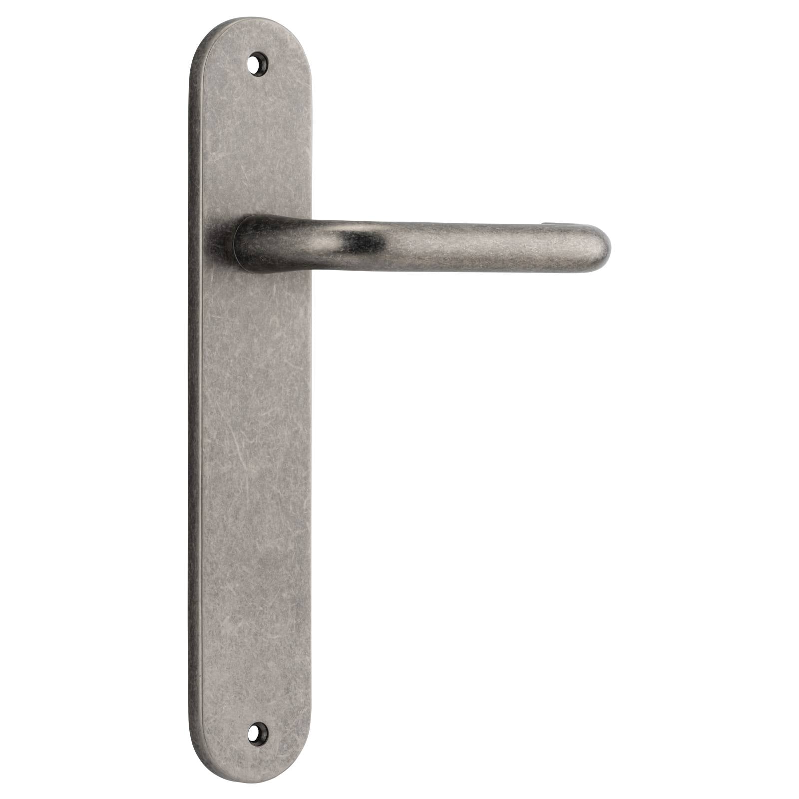Oslo Lever Oval Backplate Distressed Nickel