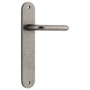 Oslo Lever Oval Backplate Distressed Nickel