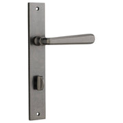 Copenhagen Lever Rectangular Backplate Distressed Nickel