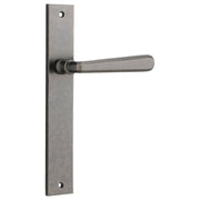 Copenhagen Lever Rectangular Backplate Distressed Nickel
