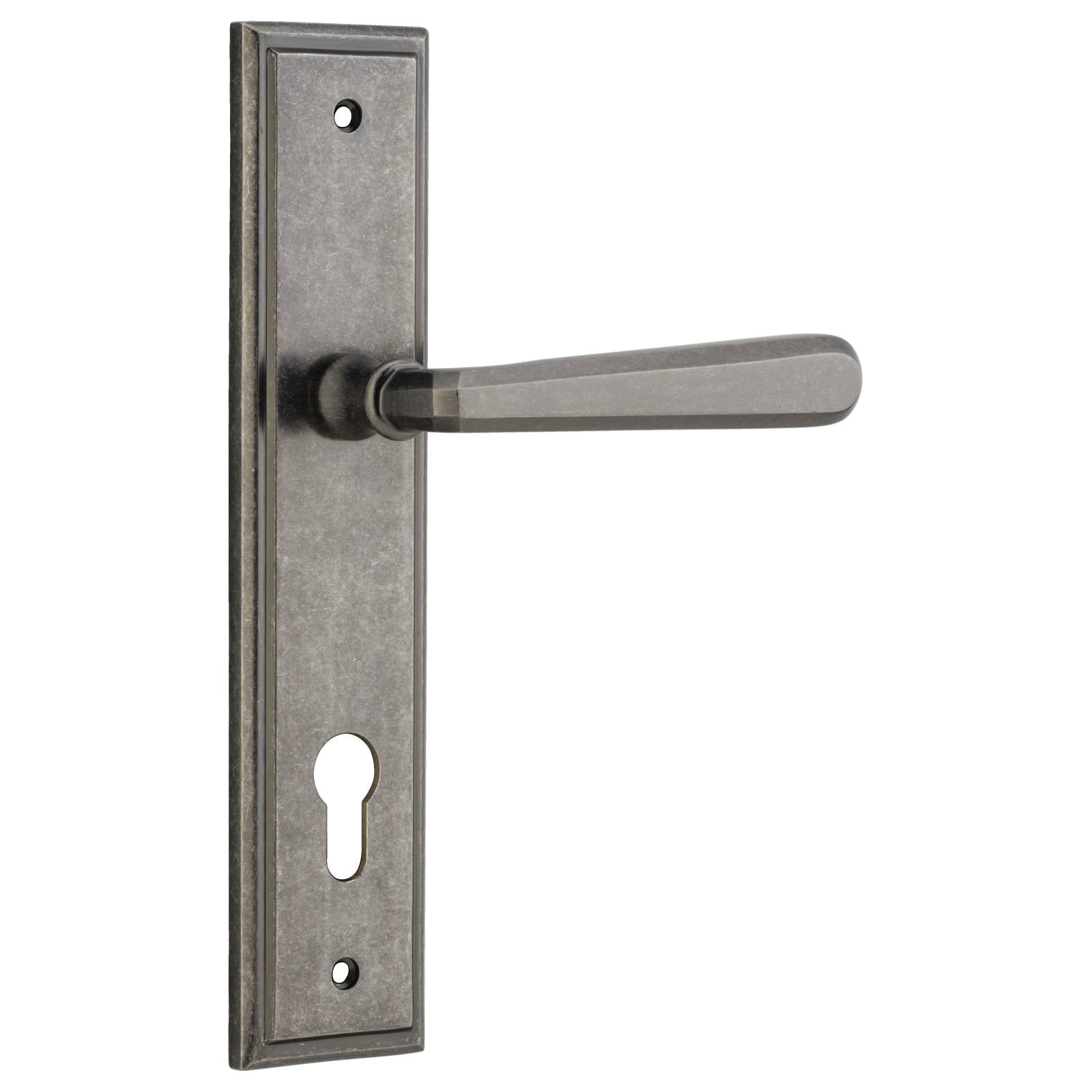 Copenhagen Lever Stepped Backplate Distressed Nickel