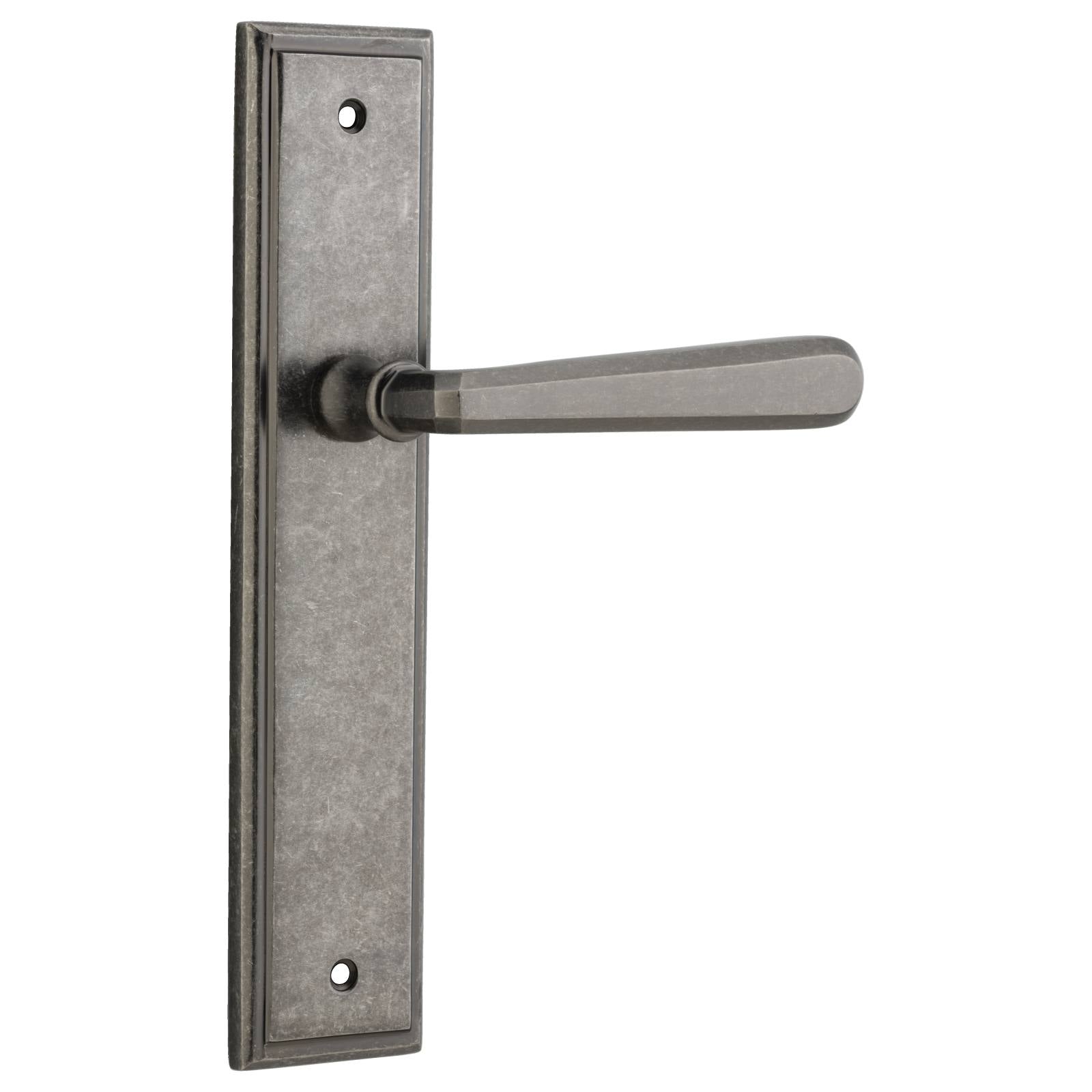 Copenhagen Lever Stepped Backplate Distressed Nickel