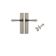 Copenhagen Lever Chamfered Backplate Passage Kit Distressed Nickel
