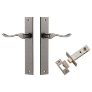 Stirling Lever Rectangular Backplate Passage Kit Distressed Nickel