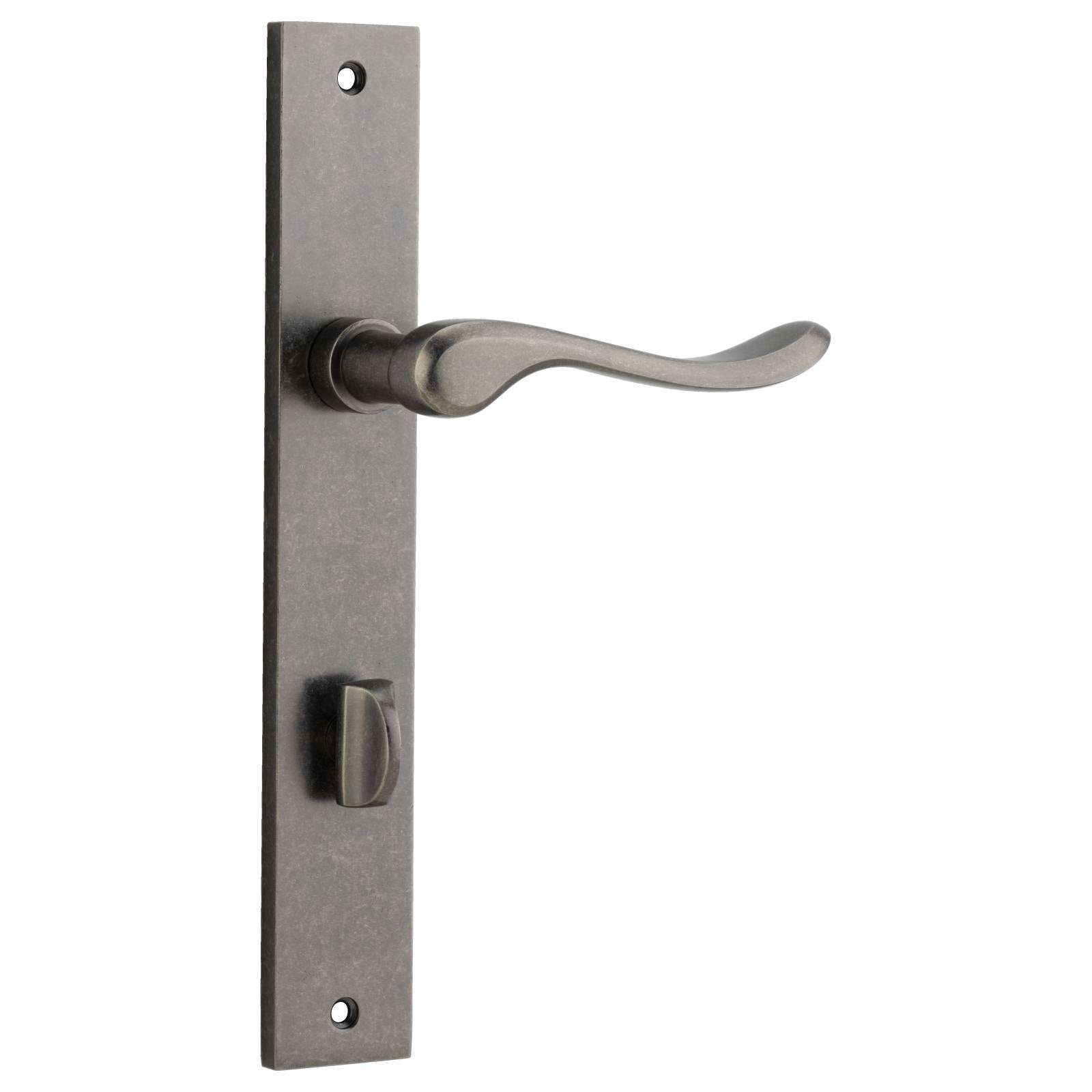 Stirling Lever Rectangular Backplate Distressed Nickel