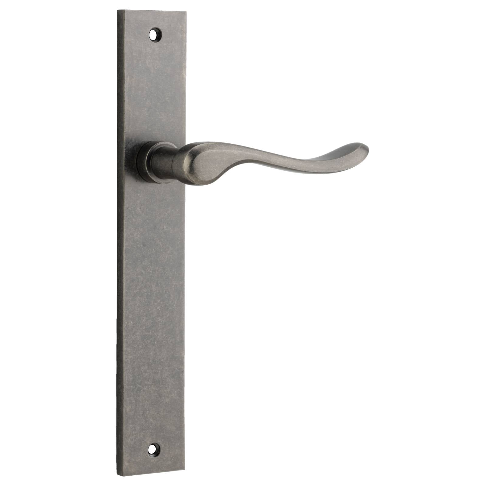 Stirling Lever Rectangular Backplate Distressed Nickel