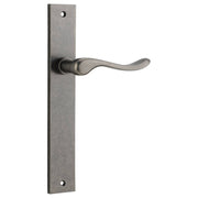 Stirling Lever Rectangular Backplate Distressed Nickel