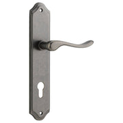 Stirling Lever Shouldered Backplate Distressed Nickel