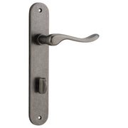 Stirling Lever Oval Backplate Distressed Nickel