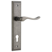 Stirling Lever Stepped Backplate Distressed Nickel
