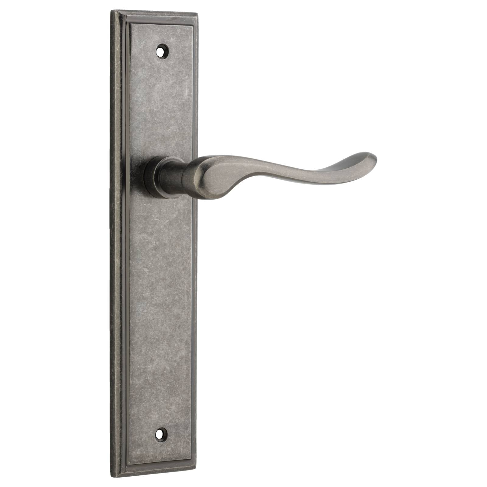 Stirling Lever Stepped Backplate Distressed Nickel