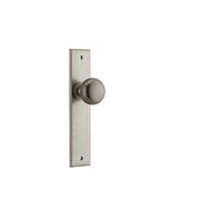 Cambridge Knob Distressed Nickel Chamfered Backplate