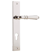 Sarlat Rectangular 85mm Euro Lever Set, Pol Nickel