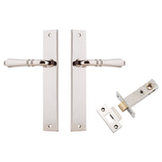Sarlat Lever Rectangular Backplate Passage Kit Polished Nickel