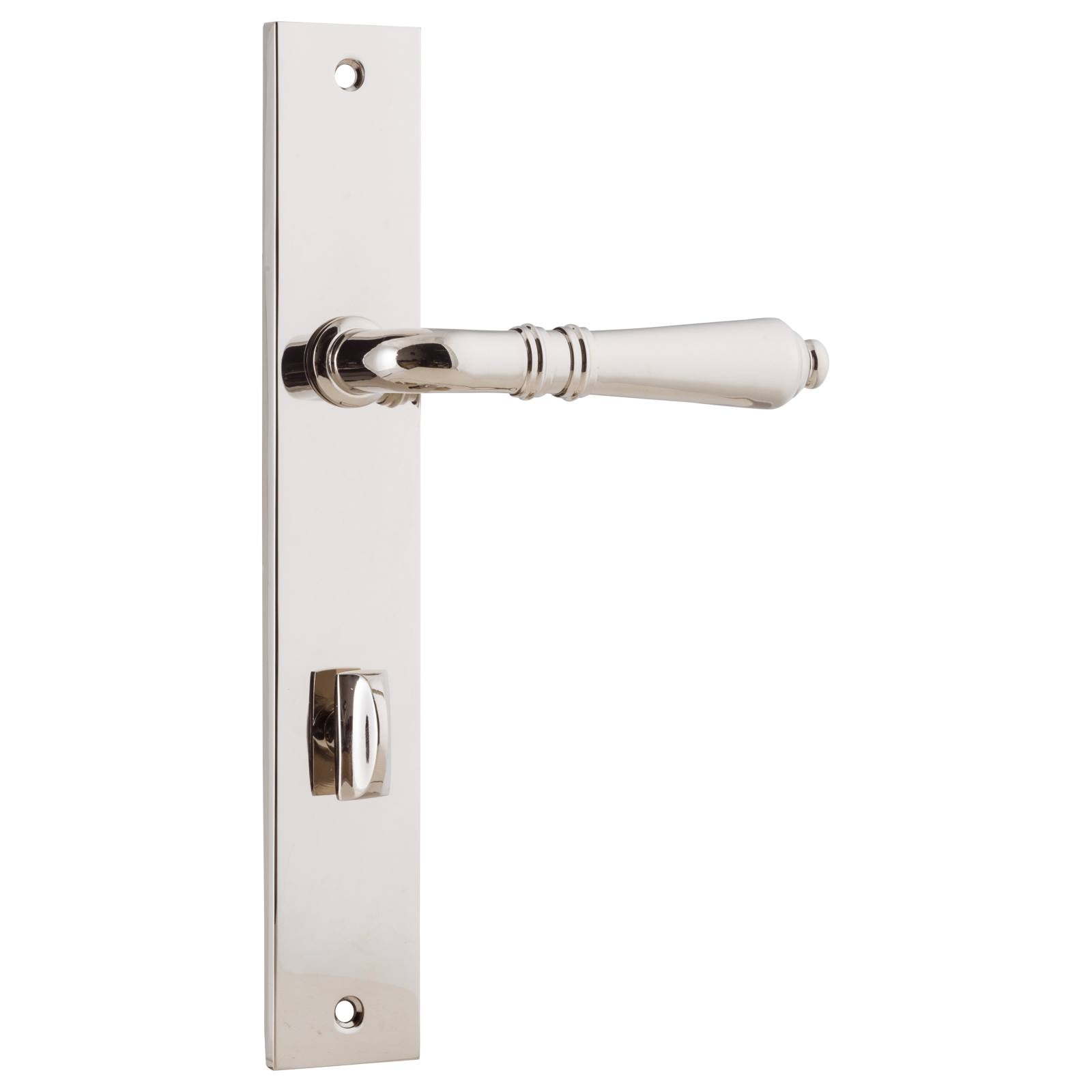 Sarlat Rectangular 85mm Privacy Lever Set, PN