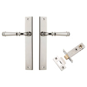 Verona Lever Rectangular Backplate Passage Kit Polished Nickel