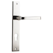 Annecy Lever Rectangular Backplate Polished Nickel
