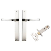 Annecy Lever Rectangular Backplate Passage Kit Polished Nickel