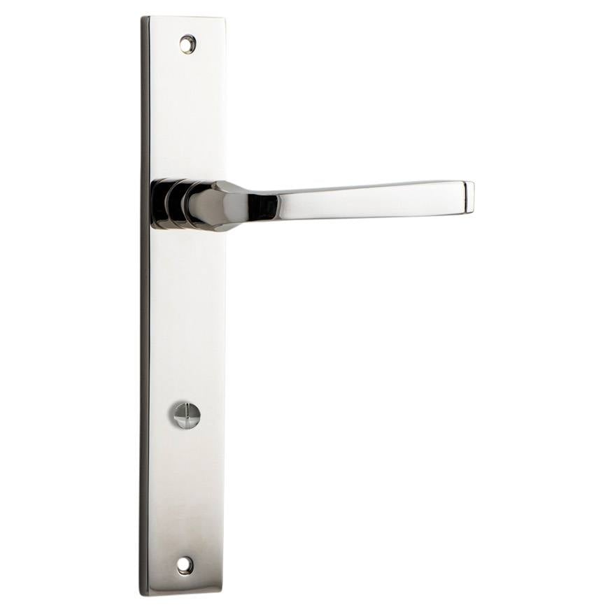 Annecy Lever Rectangular Backplate Polished Nickel